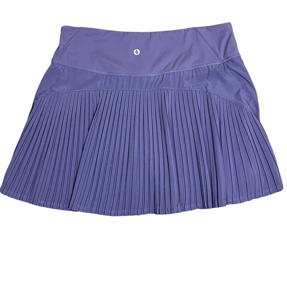 Santiny High Waist Pleated Tennis Golf Skort Women's Lilac Size XL Athleisure